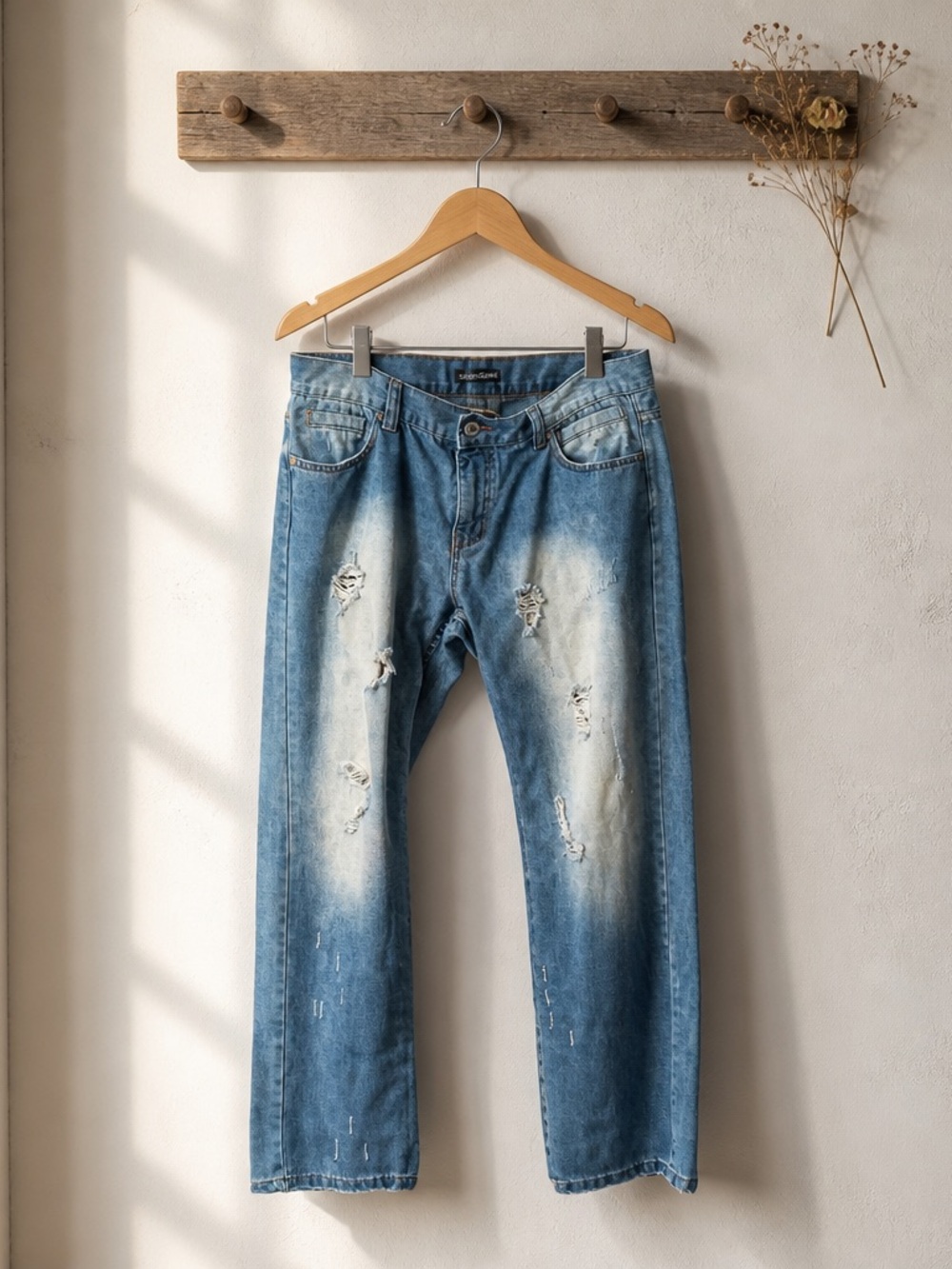 Dolce & Gabbana Light Blue Distressed Straight Jeans